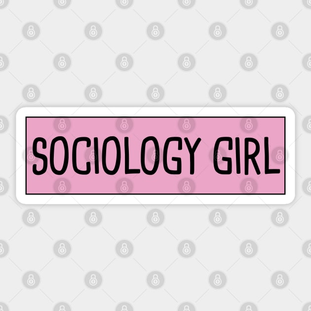 Sociology Girl Sticker by orlumbustheseller